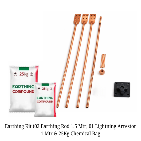 Copper Bonded Lightning Arrester | Earthing Rod | Chemical Bags